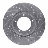 R1 Concepts 1990-2016 Land Rover Range Rover Front Left Drilled & Slotted Silver Brake Rotor by R1 Concepts 631-11001L