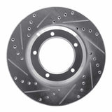 R1 Concepts 1990-2016 Land Rover Range Rover Front Left Drilled & Slotted Silver Brake Rotor by R1 Concepts 631-11001L