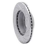 R1 Concepts 1990-2016 Land Rover Range Rover Front Left Drilled & Slotted Silver Brake Rotor by R1 Concepts 631-11001L