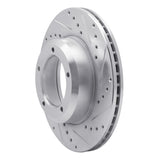 R1 Concepts 1990-2016 Land Rover Range Rover Front Right Drilled & Slotted Silver Brake Rotor by R1 Concepts 631-11001R