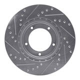 R1 Concepts 1990-2016 Land Rover Range Rover Front Right Drilled & Slotted Silver Brake Rotor by R1 Concepts 631-11001R