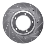 R1 Concepts 1990-2016 Land Rover Range Rover Front Right Drilled & Slotted Silver Brake Rotor by R1 Concepts 631-11001R