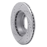 R1 Concepts 1990-2016 Land Rover Range Rover Front Right Drilled & Slotted Silver Brake Rotor by R1 Concepts 631-11001R