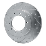 R1 Concepts 1974-2016 Land Rover Defender 90 Rear Left Drilled & Slotted Silver Brake Rotor by R1 Concepts 631-11002L