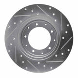 R1 Concepts 1974-2016 Land Rover Defender 90 Rear Left Drilled & Slotted Silver Brake Rotor by R1 Concepts 631-11002L