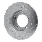 R1 Concepts 1974-2016 Land Rover Defender 90 Rear Left Drilled & Slotted Silver Brake Rotor by R1 Concepts 631-11002L