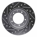 R1 Concepts 1974-2016 Land Rover Defender 90 Rear Right Drilled & Slotted Silver Brake Rotor by R1 Concepts 631-11002R