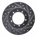 R1 Concepts 1974-2016 Land Rover Defender 90 Rear Right Drilled & Slotted Silver Brake Rotor by R1 Concepts 631-11002R