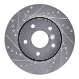 R1 Concepts 1994-2002 Land Rover Range Rover Front Left Drilled & Slotted Silver Brake Rotor by R1 Concepts 631-11003L