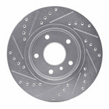 R1 Concepts 1994-2002 Land Rover Range Rover Front Right Drilled & Slotted Silver Brake Rotor by R1 Concepts 631-11003R