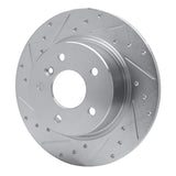 R1 Concepts 1994-2004 Land Rover Range Rover Rear Left Drilled & Slotted Silver Brake Rotor by R1 Concepts 631-11004L