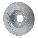 R1 Concepts 1994-2004 Land Rover Range Rover Rear Left Drilled & Slotted Silver Brake Rotor by R1 Concepts 631-11004L