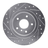 R1 Concepts 1994-2004 Land Rover Range Rover Rear Right Drilled & Slotted Silver Brake Rotor by R1 Concepts 631-11004R