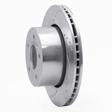 R1 Concepts 1999-2004 Land Rover Discovery Front Left Drilled & Slotted Silver Brake Rotor by R1 Concepts 631-11005L