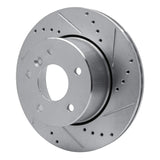 R1 Concepts 1999-2004 Land Rover Discovery Front Right Drilled & Slotted Silver Brake Rotor by R1 Concepts 631-11005R