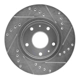 Dynamic Friction 2002-2005 Land Rover Freelander Front Left Drilled & Slotted Silver Brake Rotor by Dynamic Friction Company 631-11006L