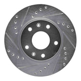 Dynamic Friction 2002-2005 Land Rover Freelander Front Left Drilled & Slotted Silver Brake Rotor by Dynamic Friction Company 631-11006L