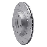 Dynamic Friction 2002-2005 Land Rover Freelander Front Right Drilled & Slotted Silver Brake Rotor by Dynamic Friction Company 631-11006R
