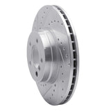 Dynamic Friction 2003-2005 Land Rover Range Rover Front Left Drilled & Slotted Silver Brake Rotor by Dynamic Friction Company 631-11007L
