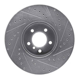 Dynamic Friction 2003-2005 Land Rover Range Rover Front Left Drilled & Slotted Silver Brake Rotor by Dynamic Friction Company 631-11007L
