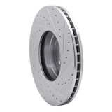 Dynamic Friction 2003-2005 Land Rover Range Rover Front Left Drilled & Slotted Silver Brake Rotor by Dynamic Friction Company 631-11007L