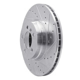 Dynamic Friction 2003-2005 Land Rover Range Rover Front Right Drilled & Slotted Silver Brake Rotor by Dynamic Friction Company 631-11007R