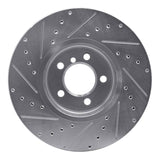 Dynamic Friction 2003-2005 Land Rover Range Rover Front Right Drilled & Slotted Silver Brake Rotor by Dynamic Friction Company 631-11007R