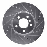 Dynamic Friction 2003-2005 Land Rover Range Rover Front Right Drilled & Slotted Silver Brake Rotor by Dynamic Friction Company 631-11007R