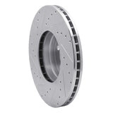 Dynamic Friction 2003-2005 Land Rover Range Rover Front Right Drilled & Slotted Silver Brake Rotor by Dynamic Friction Company 631-11007R