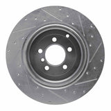 Dynamic Friction 2003-2005 Land Rover Range Rover Rear Left Drilled & Slotted Silver Brake Rotor by Dynamic Friction Company 631-11008L
