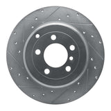 Dynamic Friction 2003-2005 Land Rover Range Rover Rear Left Drilled & Slotted Silver Brake Rotor by Dynamic Friction Company 631-11008L