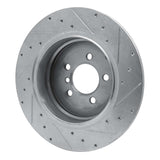 Dynamic Friction 2003-2005 Land Rover Range Rover Rear Left Drilled & Slotted Silver Brake Rotor by Dynamic Friction Company 631-11008L