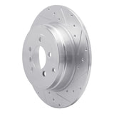 Dynamic Friction 2003-2005 Land Rover Range Rover Rear Right Drilled & Slotted Silver Brake Rotor by Dynamic Friction Company 631-11008R