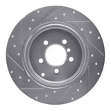 Dynamic Friction 2003-2005 Land Rover Range Rover Rear Right Drilled & Slotted Silver Brake Rotor by Dynamic Friction Company 631-11008R