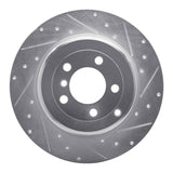 Dynamic Friction 2003-2005 Land Rover Range Rover Rear Right Drilled & Slotted Silver Brake Rotor by Dynamic Friction Company 631-11008R