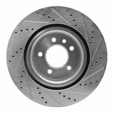 Dynamic Friction 2005-2009 Land Rover LR3 Front Left Drilled & Slotted Silver Brake Rotor by Dynamic Friction Company 631-11009L