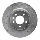 Dynamic Friction 2005-2009 Land Rover LR3 Front Left Drilled & Slotted Silver Brake Rotor by Dynamic Friction Company 631-11009L