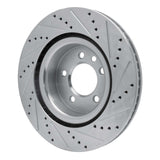 Dynamic Friction 2005-2009 Land Rover LR3 Front Left Drilled & Slotted Silver Brake Rotor by Dynamic Friction Company 631-11009L