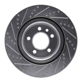Dynamic Friction 2005-2009 Land Rover LR3 Front Right Drilled & Slotted Silver Brake Rotor by Dynamic Friction Company 631-11009R