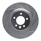 Dynamic Friction 2005-2009 Land Rover LR3 Front Right Drilled & Slotted Silver Brake Rotor by Dynamic Friction Company 631-11009R
