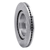 Dynamic Friction 2005-2009 Land Rover LR3 Front Right Drilled & Slotted Silver Brake Rotor by Dynamic Friction Company 631-11009R