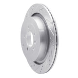 Dynamic Friction 2005-2016 Land Rover LR4 Rear Left Drilled & Slotted Silver Brake Rotor by Dynamic Friction Company 631-11010L