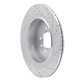 Dynamic Friction 2005-2016 Land Rover LR4 Rear Left Drilled & Slotted Silver Brake Rotor by Dynamic Friction Company 631-11010L