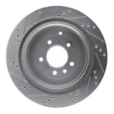 Dynamic Friction 2005-2016 Land Rover LR4 Rear Right Drilled & Slotted Silver Brake Rotor by Dynamic Friction Company 631-11010R