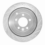 Dynamic Friction 2005-2016 Land Rover LR4 Rear Right Drilled & Slotted Silver Brake Rotor by Dynamic Friction Company 631-11010R
