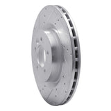 Dynamic Friction 2006-2017 Land Rover Range Rover Sport Front Left Drilled & Slotted Silver Brake Rotor by Dynamic Friction Company 631-11011L