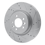 Dynamic Friction 2006-2017 Land Rover Discovery Front Right Drilled & Slotted Silver Brake Rotor by Dynamic Friction Company 631-11011R