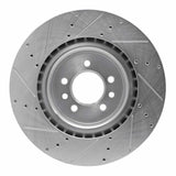 Dynamic Friction 2006-2017 Land Rover Discovery Front Right Drilled & Slotted Silver Brake Rotor by Dynamic Friction Company 631-11011R