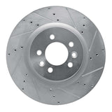 Dynamic Friction 2006-2017 Land Rover Discovery Front Right Drilled & Slotted Silver Brake Rotor by Dynamic Friction Company 631-11011R