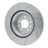 Dynamic Friction 2006-2017 Land Rover Discovery Front Right Drilled & Slotted Silver Brake Rotor by Dynamic Friction Company 631-11011R
